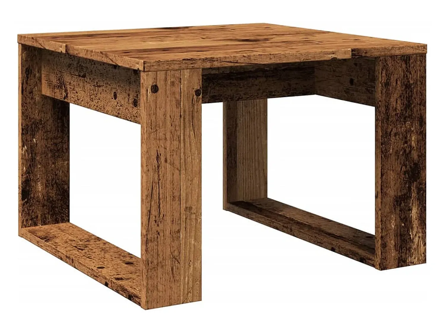Mesa De Apoio*vidaxl Mesa de apoio 50x50x35 cm derivados de madeira madeira velha Natural claro