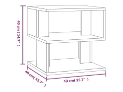Mesa De Apoio|vidaxl Mesa de apoio 40x40x40 cm derivados madeira sonoma Cinzento