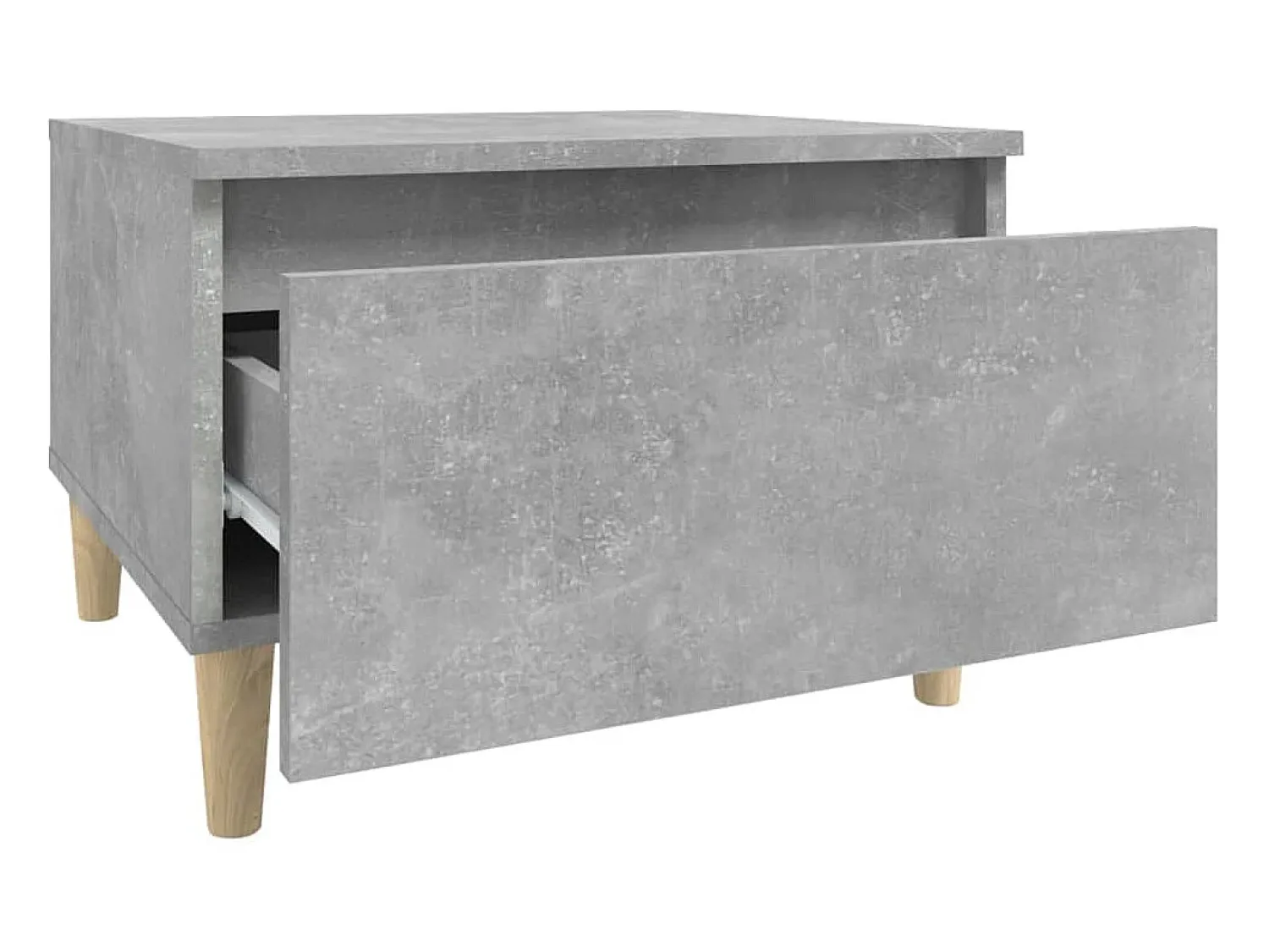 Discount vidaxl Mesa de apoio 50x46x35 cm derivados de madeira -cimento Cinzento
