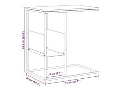vidaxl Mesa de apoio 55x36x59,5 cm derivados de madeira^ Mesa De Apoio