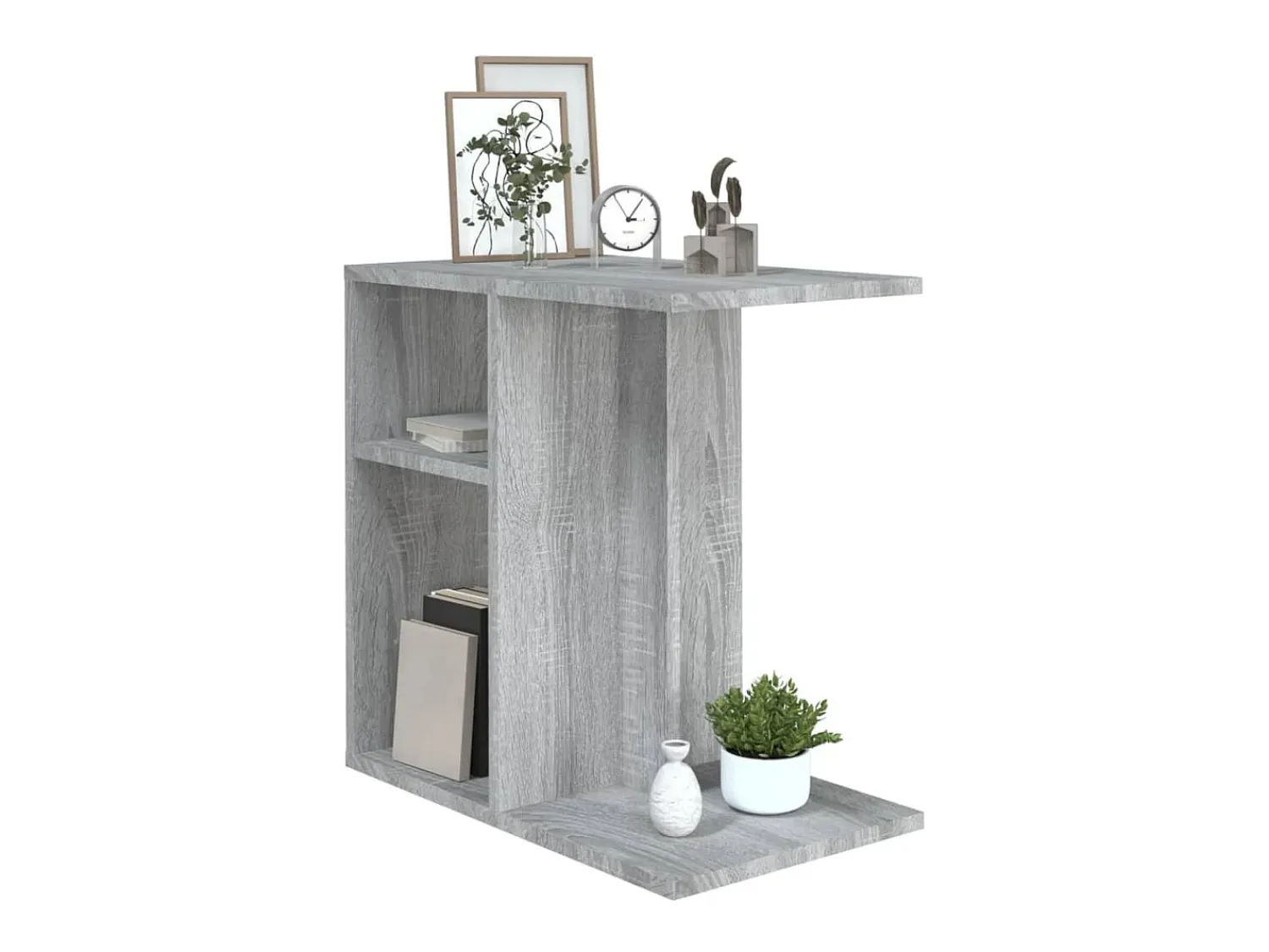 Mesa De Apoio|vidaxl Mesa de apoio 50x30x50 cm derivados de madeira sonoma Cinzento