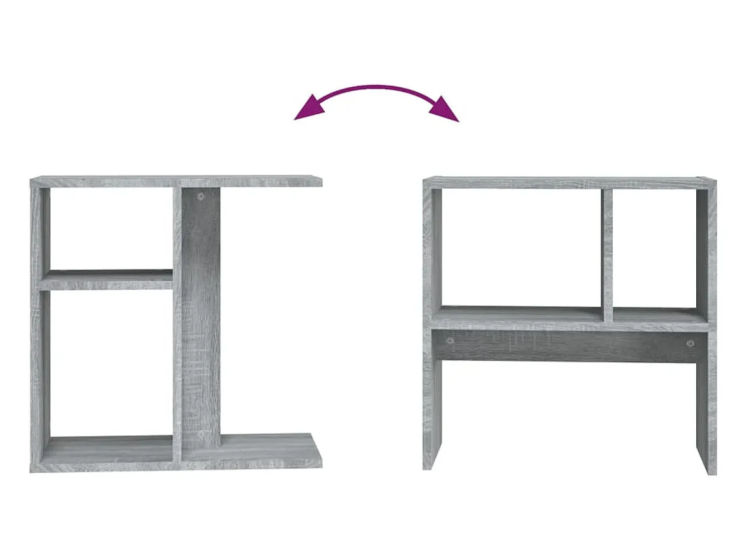 Mesa De Apoio|vidaxl Mesa de apoio 50x30x50 cm derivados de madeira sonoma Cinzento