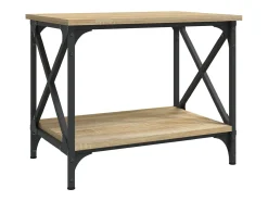 vidaxl Mesa de apoio 55x38x45 cm derivados de madeira carvalho sonoma^ Mesa De Apoio