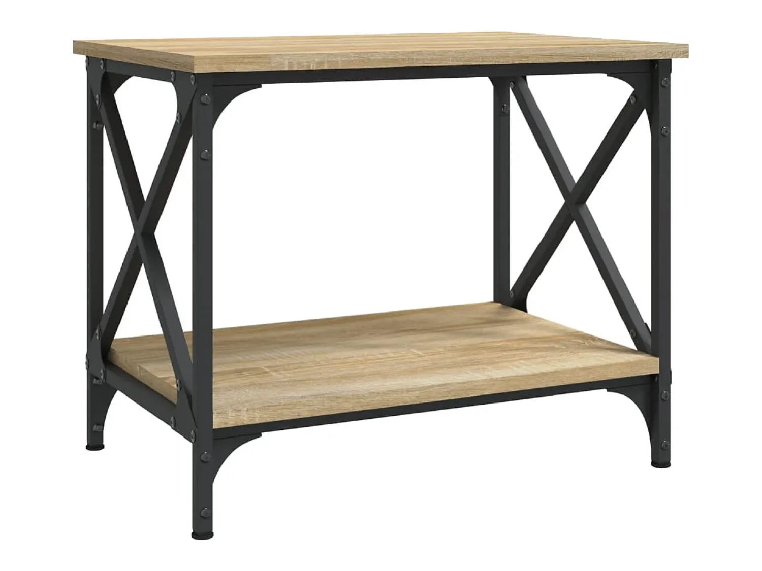 vidaxl Mesa de apoio 55x38x45 cm derivados de madeira carvalho sonoma^ Mesa De Apoio