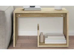 Mesa De Apoio|vidaxl Mesa de apoio 59x36x38 cm derivados de madeira carvalho sonoma Natural claro