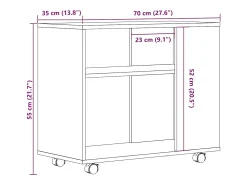 Mesa De Apoio|vidaxl Mesa de apoio 70x35x55 cm derivados madeira carvalho artisiano Natural claro