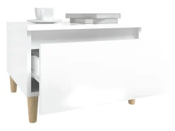 vidaxl Mesa de apoio 50x46x35 cm derivados de madeira brilhante^ Mesa De Apoio