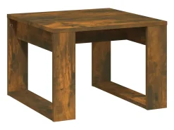Discount vidaxl Mesa de apoio 50x50x35 cm derivados de madeira carvalho fumado Natural claro