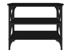 vidaxl Mesa de apoio 55x38x45 cm derivados de madeira Preto