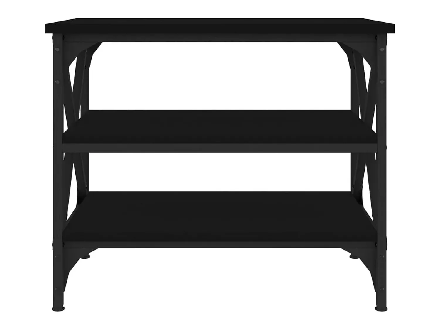 vidaxl Mesa de apoio 55x38x45 cm derivados de madeira Preto