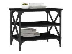 vidaxl Mesa de apoio 55x38x45 cm derivados de madeira Preto