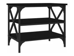 vidaxl Mesa de apoio 55x38x45 cm derivados de madeira Preto
