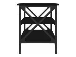 vidaxl Mesa de apoio 55x38x45 cm derivados de madeira Preto