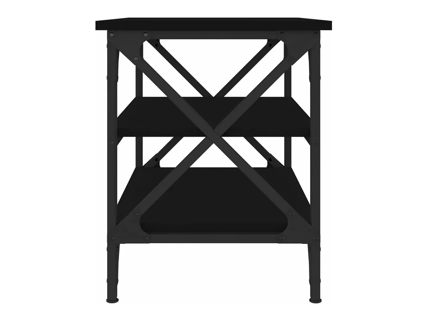 vidaxl Mesa de apoio 55x38x45 cm derivados de madeira Preto