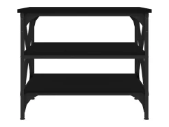 vidaxl Mesa de apoio 55x38x45 cm derivados de madeira Preto