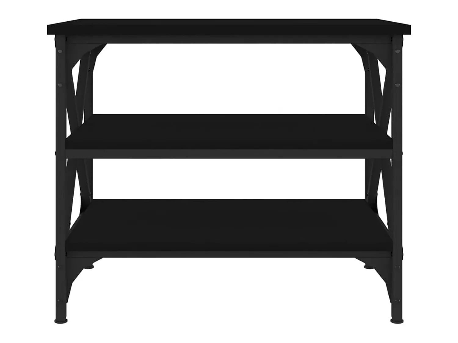 vidaxl Mesa de apoio 55x38x45 cm derivados de madeira Preto