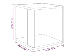 Mesa De Apoio*vidaxl Mesa de apoio 33x33x34,5 cm derivados de madeira Preto