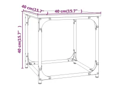 vidaxl Mesa de apoio 40x40x40 cm derivados de madeira^ Mesa De Apoio