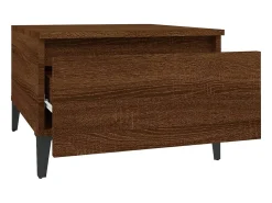 Mesa De Apoio|vidaxl Mesa de apoio 50x46x35 cm derivados madeira carvalho castanho Natural claro