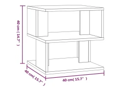 Mesa De Apoio*vidaxl Mesa de apoio 40x40x40 cm derivados madeira carvalho castanho Natural claro