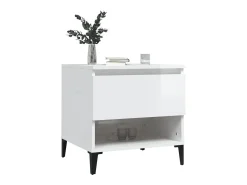 vidaxl Mesa de apoio 50x46x50 cm derivados de madeira brilhante^ Mesa De Apoio