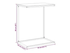 vidaxl Mesa de apoio 55x35x66 cm derivados de madeira^ Mesa De Apoio