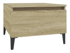 Mesa De Apoio|vidaxl Mesa de apoio 50x46x35 cm derivados de madeira carvalho sonoma Natural claro