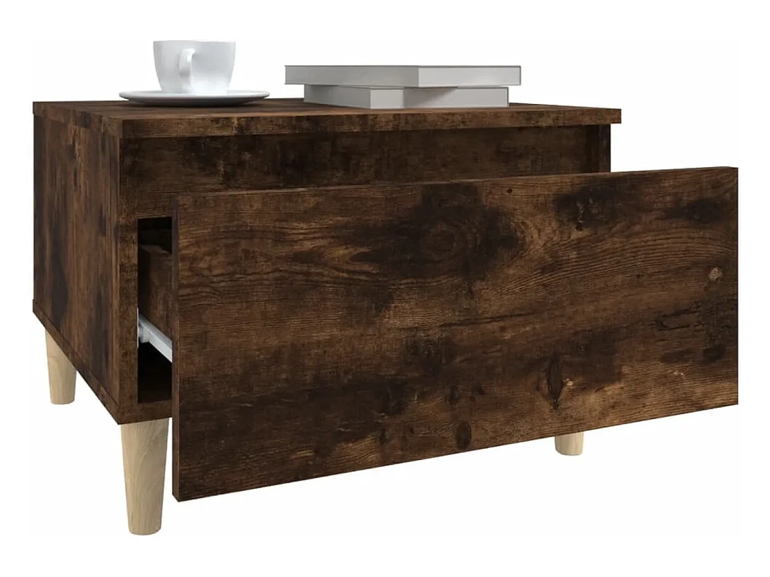 Mesa De Apoio*vidaxl Mesa de apoio 50x46x35 cm derivados de madeira carvalho fumado Natural claro