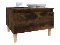 Mesa De Apoio*vidaxl Mesa de apoio 50x46x35 cm derivados de madeira carvalho fumado Natural claro