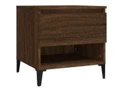 Clearance vidaxl Mesa de apoio 50x46x50 cm derivados madeira carvalho castanho Natural claro