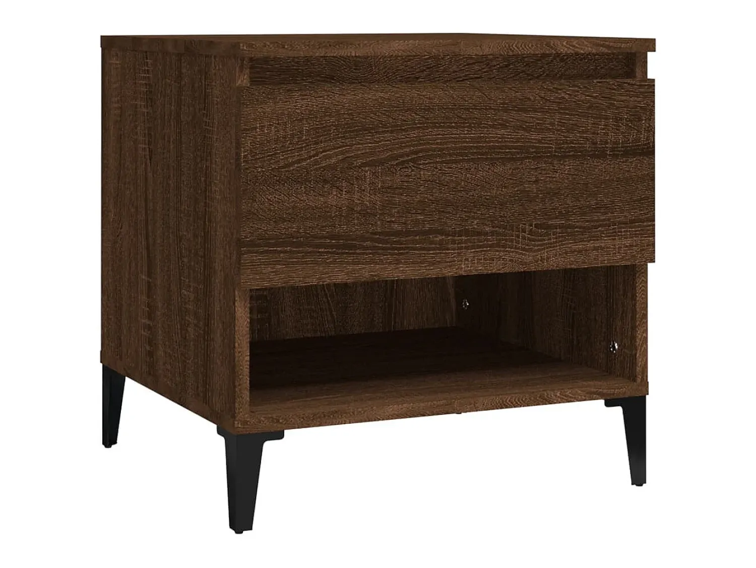 Clearance vidaxl Mesa de apoio 50x46x50 cm derivados madeira carvalho castanho Natural claro