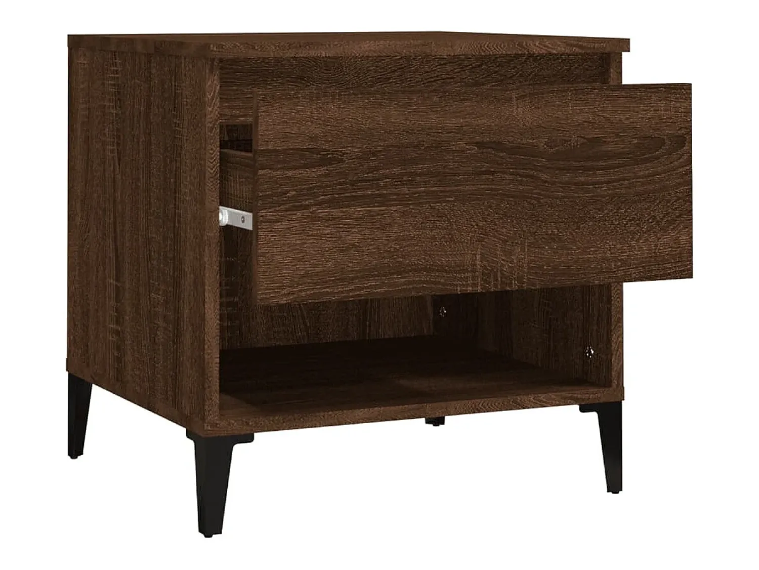 Clearance vidaxl Mesa de apoio 50x46x50 cm derivados madeira carvalho castanho Natural claro