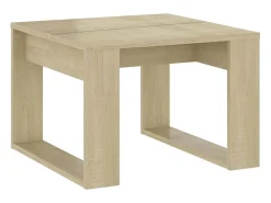 New vidaxl Mesa de apoio 50x50x35 cm derivados de madeira carvalho sonoma Natural claro