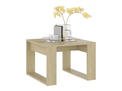New vidaxl Mesa de apoio 50x50x35 cm derivados de madeira carvalho sonoma Natural claro