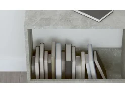 vidaxl Mesa de apoio 50x26x50 cm derivados de madeira cimento^ Mesa De Apoio