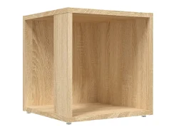 Mesa De Apoio| Mesa de apoio 33x33x34,5 cm derivados madeira carvalho sonoma PT513660 Castanho