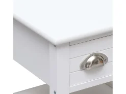 vidaxl Mesa de apoio 40x40x40 cm madeira de paulownia Branco