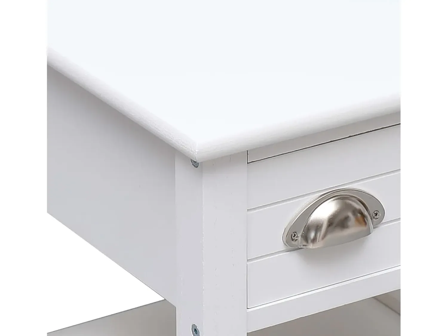 vidaxl Mesa de apoio 40x40x40 cm madeira de paulownia Branco