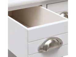 vidaxl Mesa de apoio 40x40x40 cm madeira de paulownia Branco