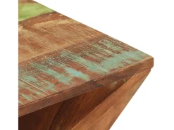 Online vidaxl Mesa de apoio 35x35x55 cm madeira recuperada maciça Multicor