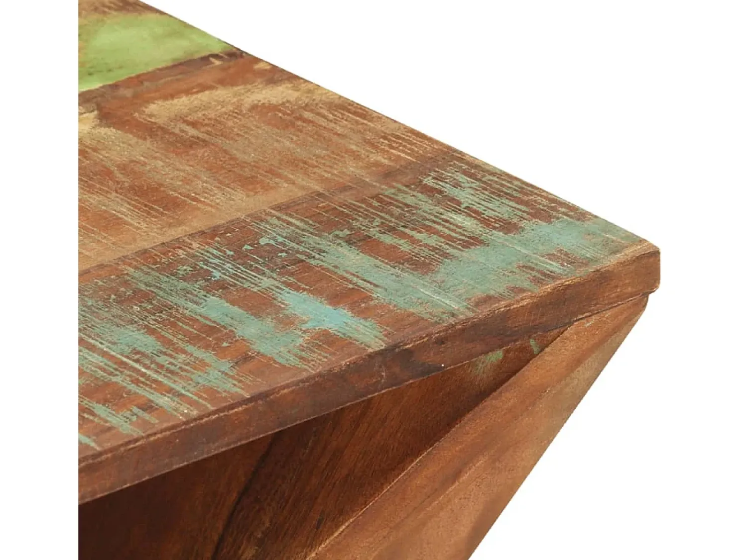 Online vidaxl Mesa de apoio 35x35x55 cm madeira recuperada maciça Multicor