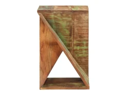 Online vidaxl Mesa de apoio 35x35x55 cm madeira recuperada maciça Multicor