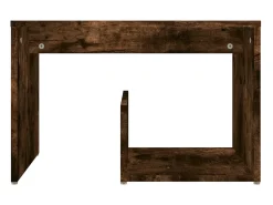 vidaxl Mesa de apoio 59x36x38 cm madeira processada carvalho fumado^ Mesa De Apoio