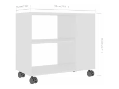 Mesa De Apoio*vidaxl Mesa de apoio 70x35x55 cm madeira processada Branco