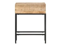 Mesa De Apoio|vidaxl Mesa de apoio 40x30x50 cm madeira de mangueira áspera maciça Natural claro