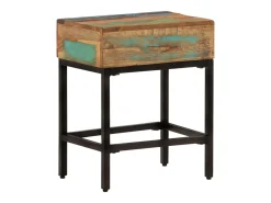 vidaxl Mesa de apoio 40x30x51 cm madeira recuperada maciça^ Mesa De Apoio