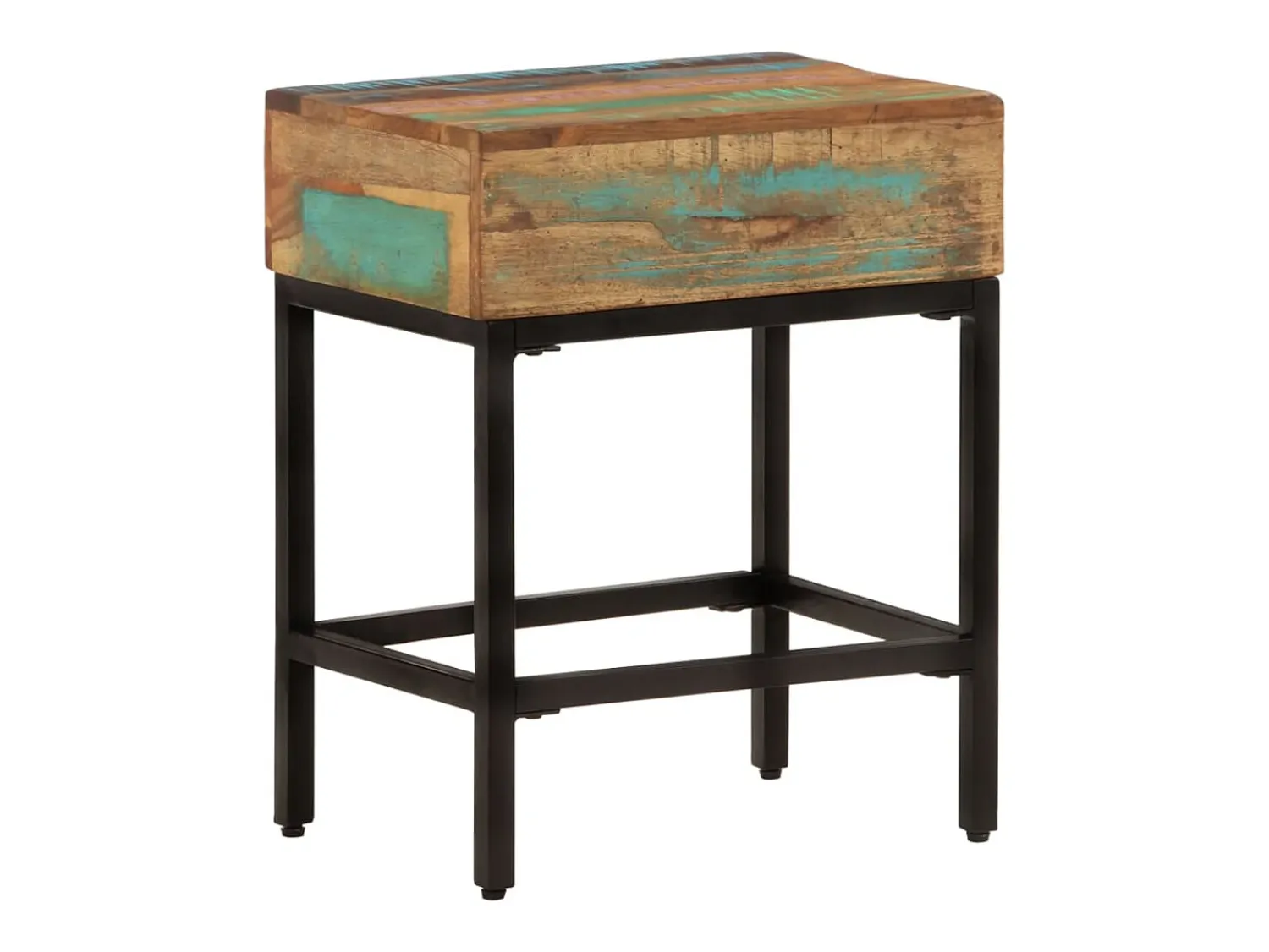 vidaxl Mesa de apoio 40x30x51 cm madeira recuperada maciça^ Mesa De Apoio