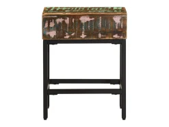 vidaxl Mesa de apoio 40x30x51 cm madeira recuperada maciça^ Mesa De Apoio