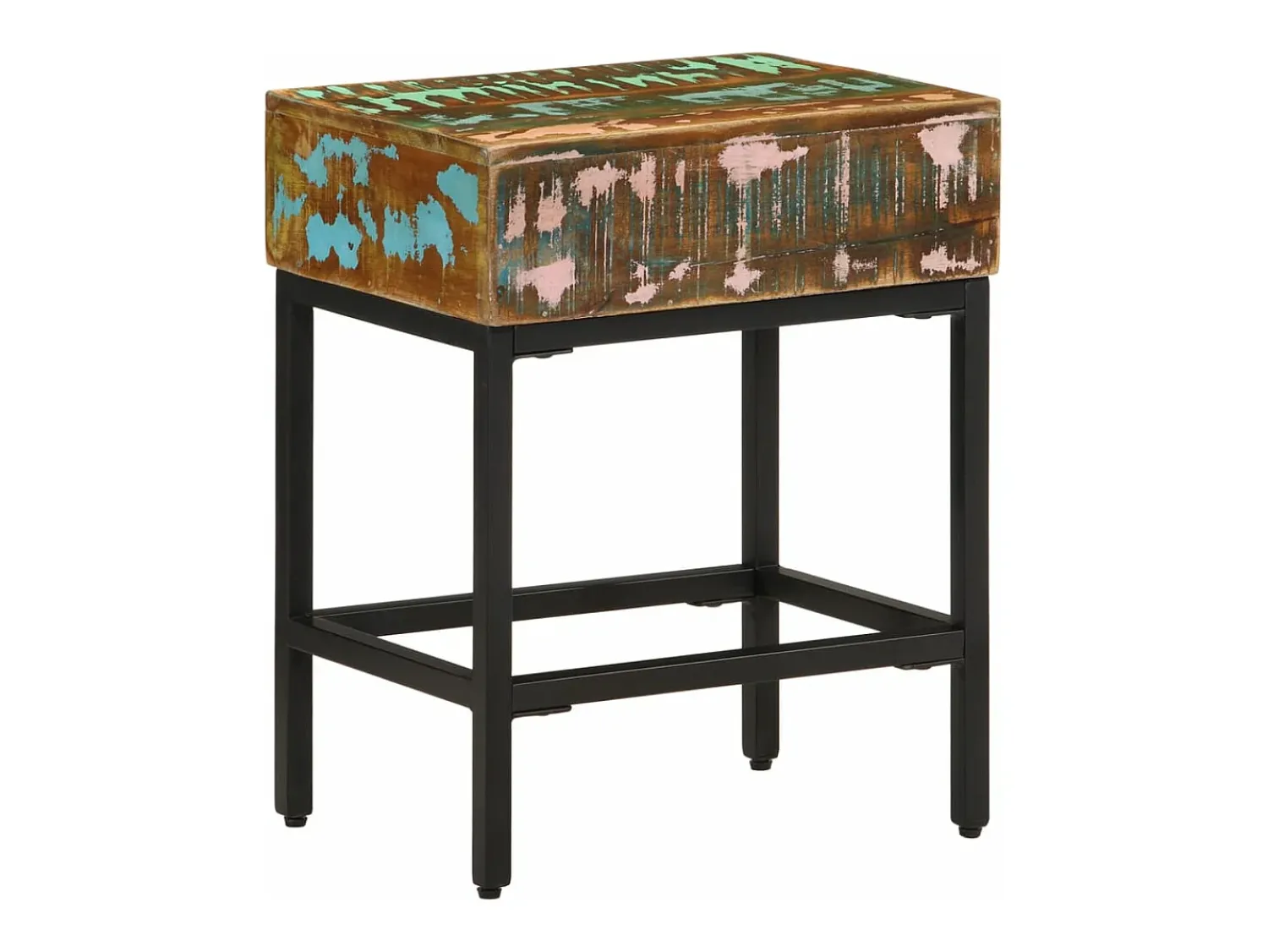 vidaxl Mesa de apoio 40x30x51 cm madeira recuperada maciça^ Mesa De Apoio