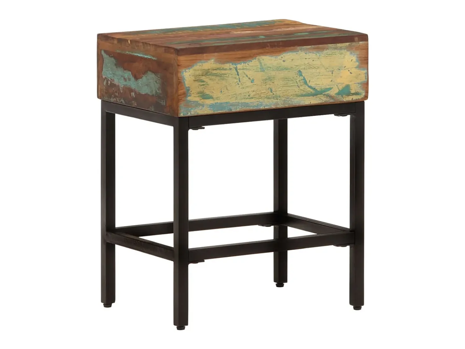 vidaxl Mesa de apoio 40x30x51 cm madeira recuperada maciça^ Mesa De Apoio
